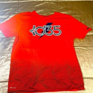 NIKE DRI-FIT Men’s Large T-Shirt, ORANGE Sz KD 35 EUC D‼️